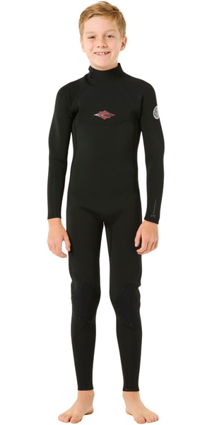 2026 Rip Curl Junior Dawn Patrol 4/3mm Back Zip Wetsuit 149BFS - Black